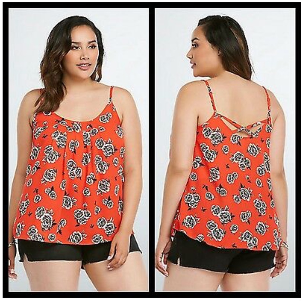 Torrid Red Floral Swing Cami
